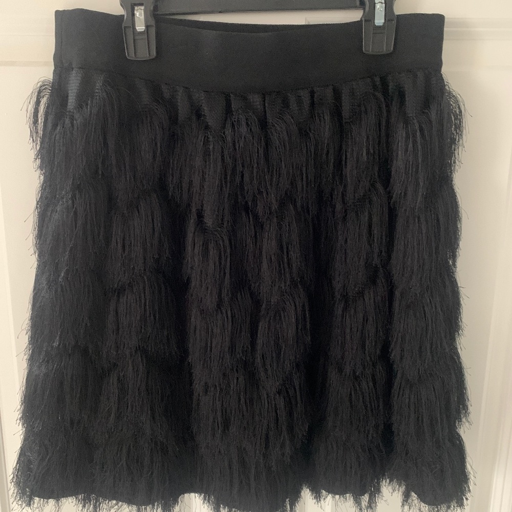 Banana Republic  Black Fringe Skirt - New w/ tags